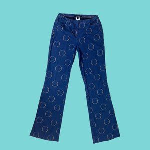 Vintage 90s/Y2k Circle Print Jeans